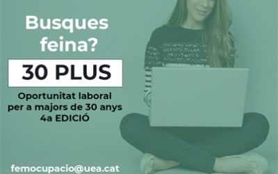 La Unió Empresarial de l’Anoia engega la 4ª edició del programa 30 PLUS, un projecte per inserir persones en situació d’atur a la comarca